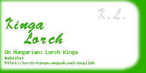 kinga lorch business card